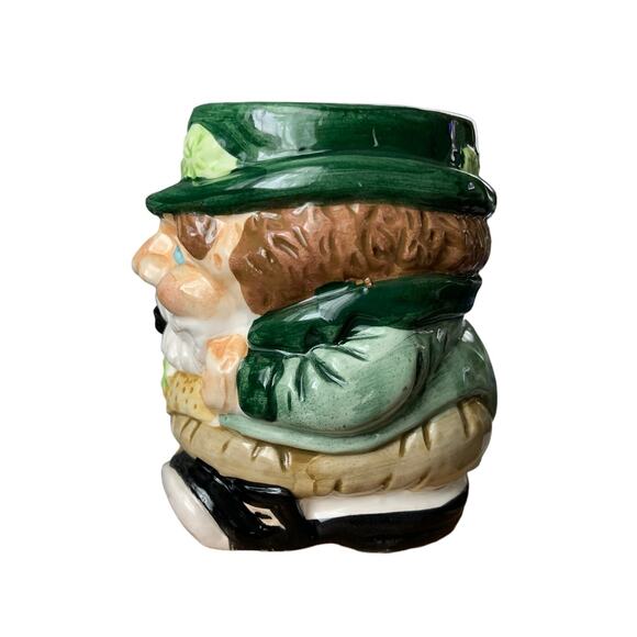 Vintage Holland Floral Inc 1993 Leprechaun with Pipe Planter 1990s - Picture 3 of 7